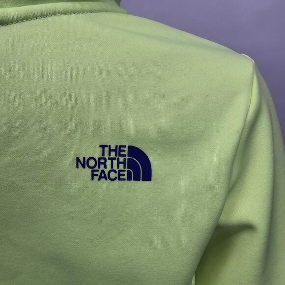 THE NORTH FACE Half Dome Hoodie Sweatshirt Spell Out Women M Neon Yellow/Green - Picture 7 of 12